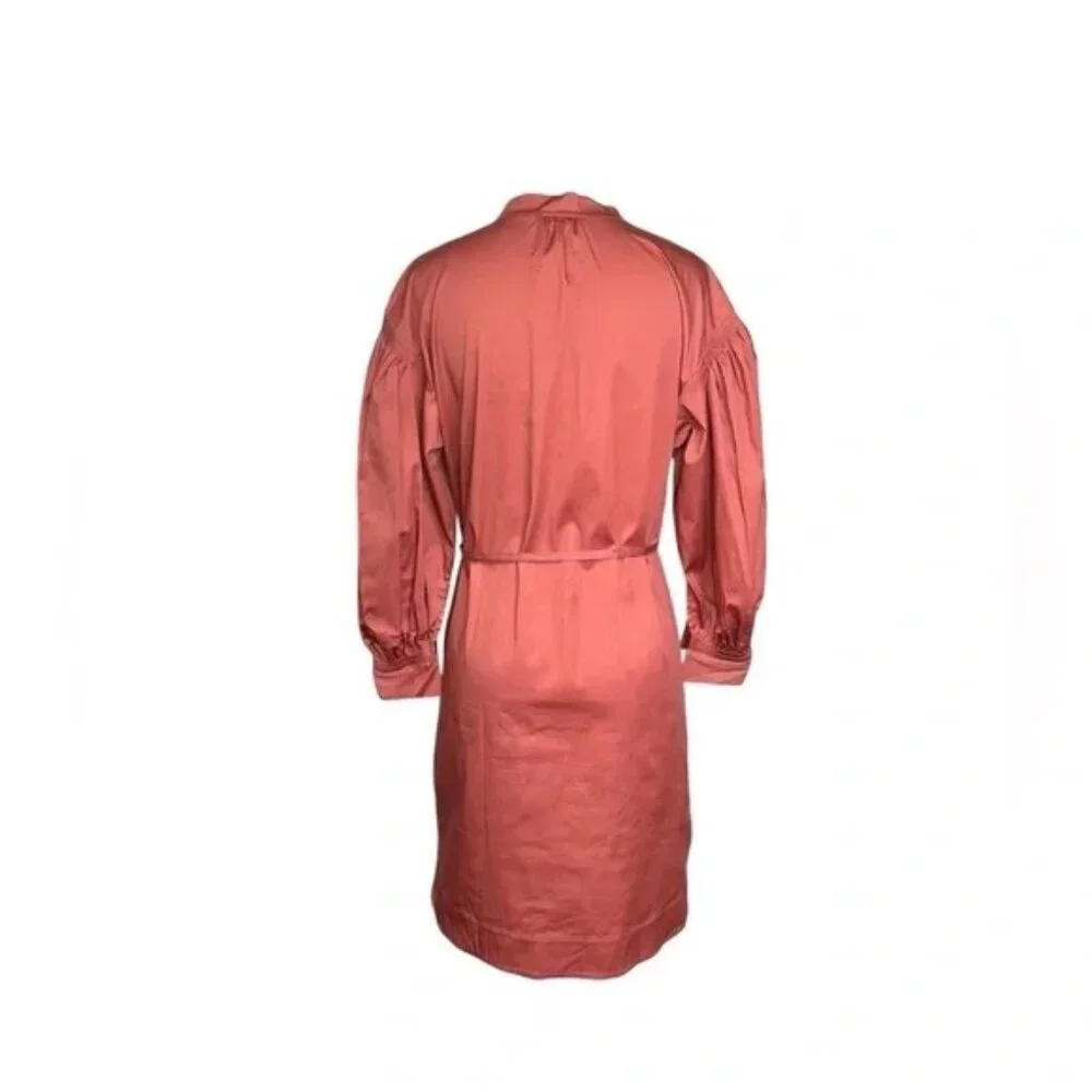 REBECCA TAYLOR | Sateen Twill Puff-Sleeve Mini Dress | Small - Picture 5 of 7